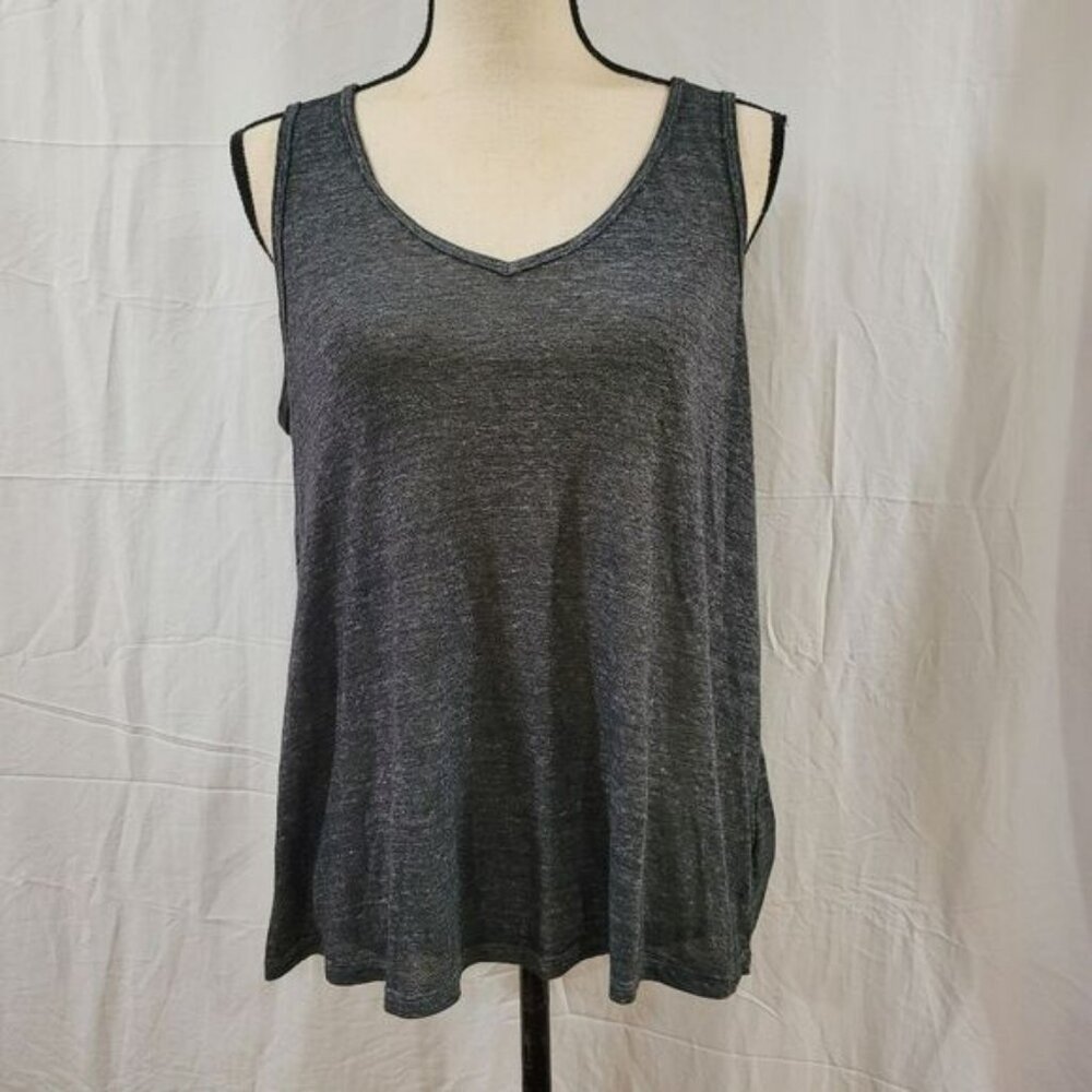 Gap size medium linen blend gray sleeveless top